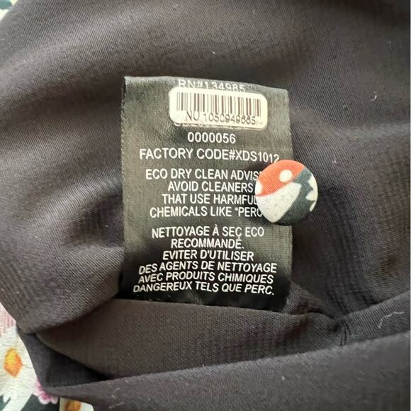 For Love & Lemons Womens June Bell Sleeve Black Checkerboard Mushroom Mini Dress - Picture 12 of 14